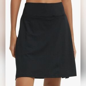 Black A-Line High-Waist Skort